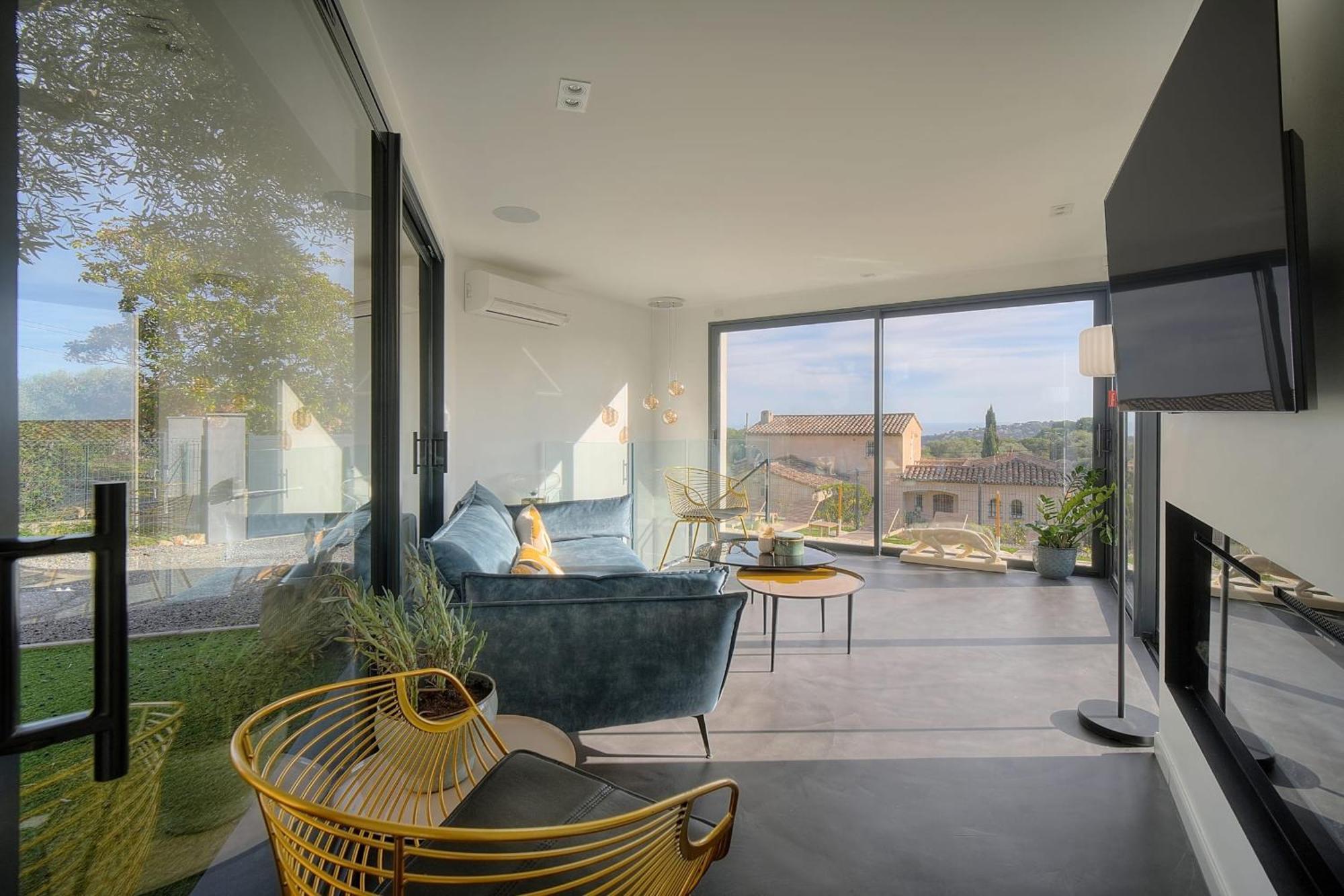 Immogroom - Superbe Villa - Piscine - Vue Mer - Parking - Clim Vallauris Kültér fotó